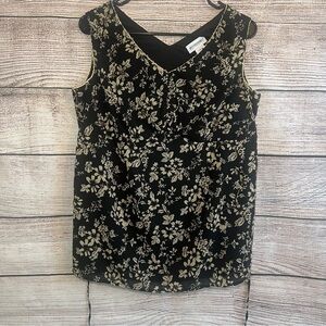 Motherhood‎ Maternity Blouse Womens Size Small Tank Top Tie Back Beaded Floral